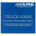 ALPINE TRUCKING SOFTWARE FOR INE-W987D / X800D-U / X800D-ML / X800D-V / X800D-V447 / X800D-S906 - 2